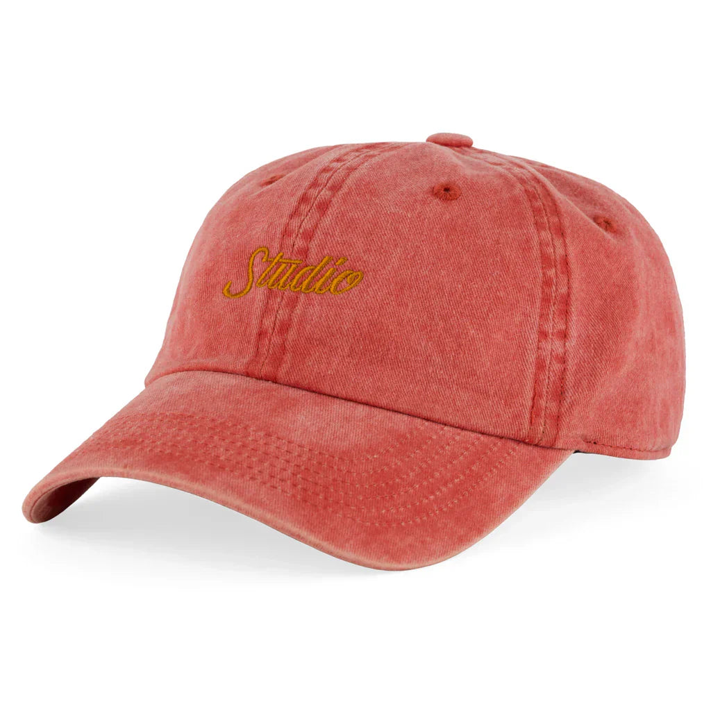 Studio - small script - 6 panel garment dyed - burnt orange