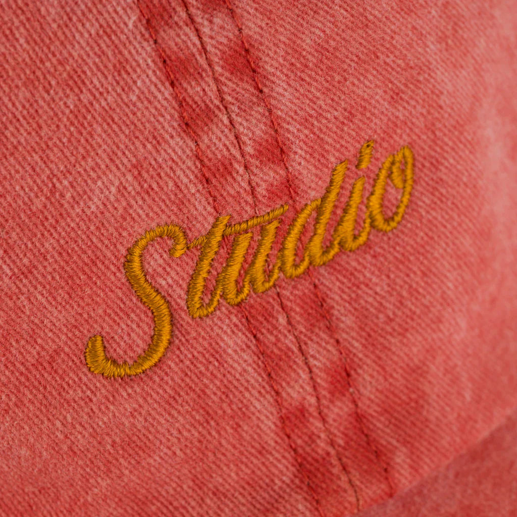 Studio - small script - 6 panel garment dyed - burnt orange