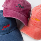 Studio - small script - 6 panel garment dyed - wine