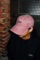 Studio - small script - 6 panel garment dyed - wine