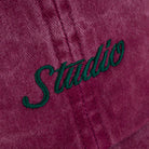 Studio - small script - 6 panel garment dyed - wine