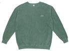 Studio - small script garment dyed crewneck - evergreen