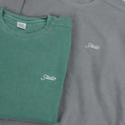 Studio - small script garment dyed crewneck - grey