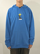 M studio - subconscious hoodie - heavyweight brushed fleece - royal blue - medium last blue hooded sweatshirt