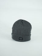 Theorie of atlantis two tone cuff beanie grey/ black striped gray black