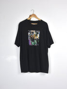 Theories of atlantis - courtside tee shirt - black black t-shirt colorful