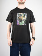 Theories of atlantis - courtside tee shirt - black black t-shirt colorful