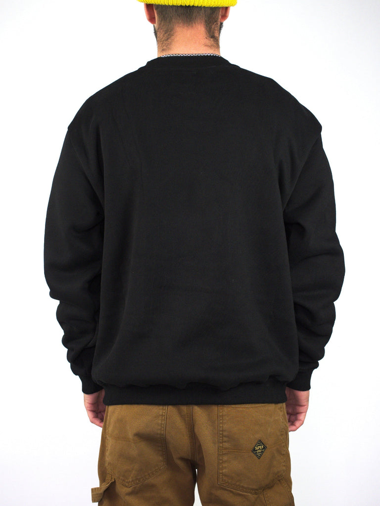 Theories of atlantis - giza applique crewneck sweatshirt - black grind supply company uk