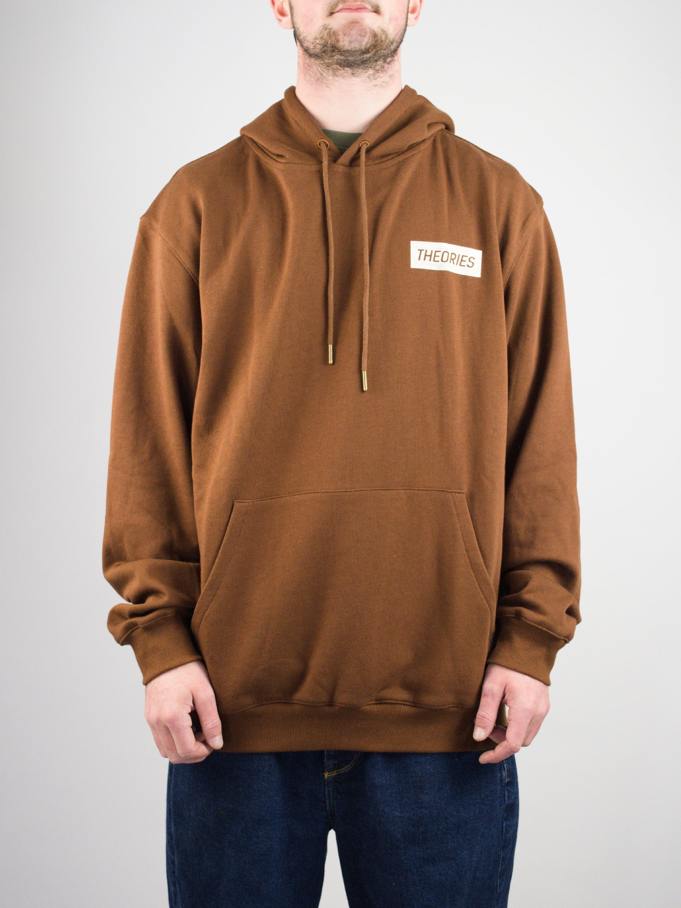 Theories of atlantis - hand pull over hoodie - chocolate brown brown hooded sweatshirt