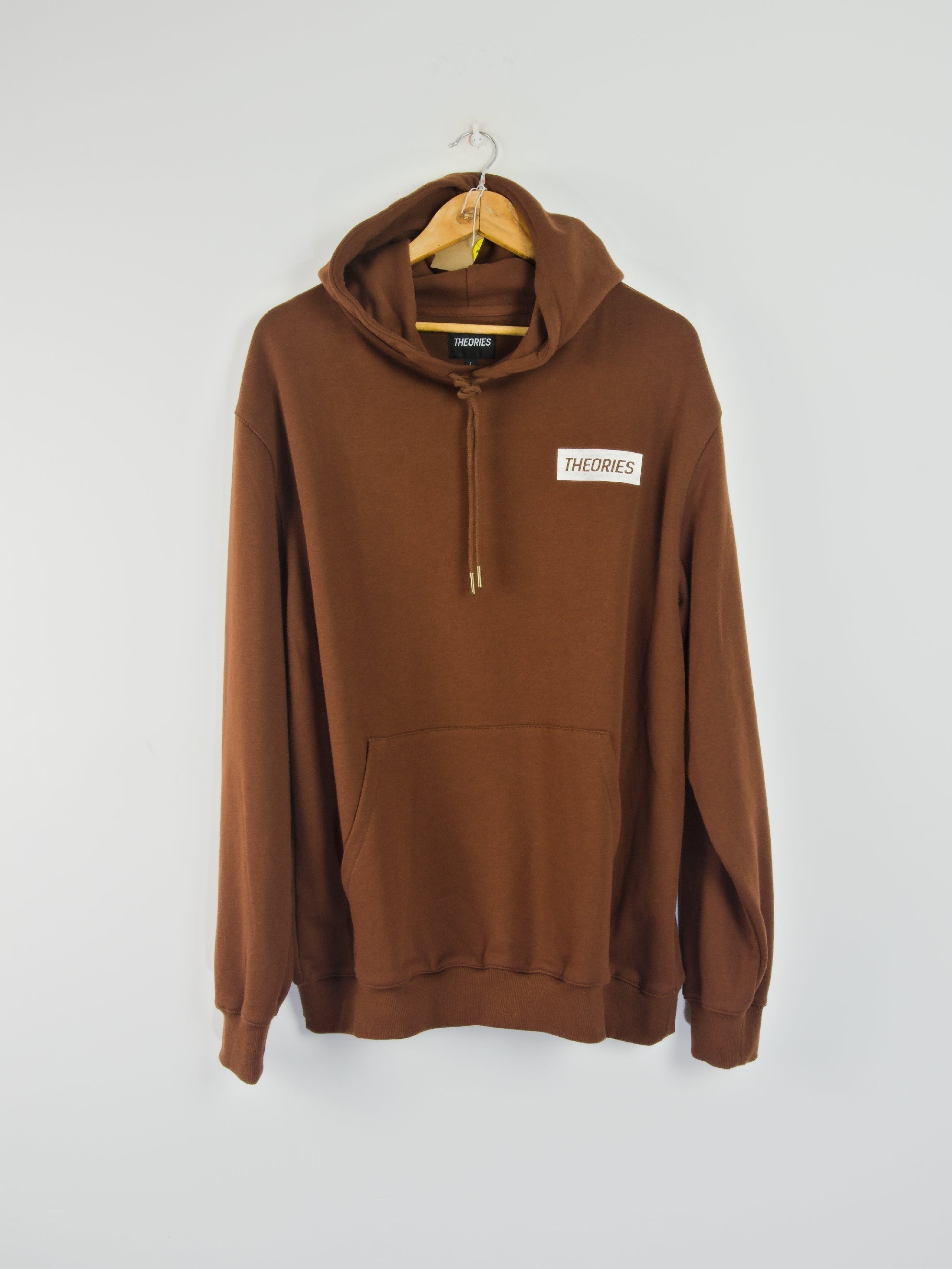 Theories of atlantis - hand pull over hoodie - chocolate brown