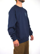 Theories of atlantis - morning star crew neck sweatshirt - navy / grey navy blue crewneck
