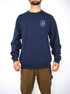 Theories of atlantis - morning star crew neck sweatshirt - navy / grey navy blue sweatshirt