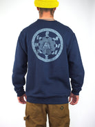 Theories of atlantis - morning star crew neck sweatshirt - navy / grey navy blue sweatshirt