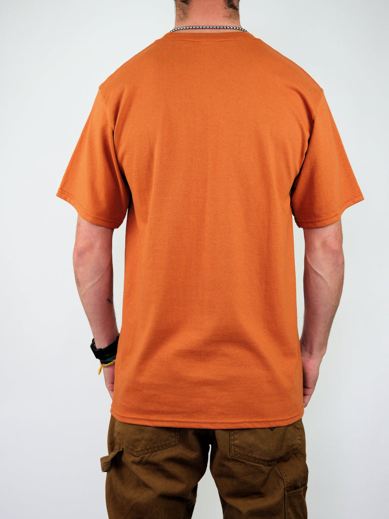 Theories of atlantis - public enemy tee shirt - texas orange t grind supply company uk