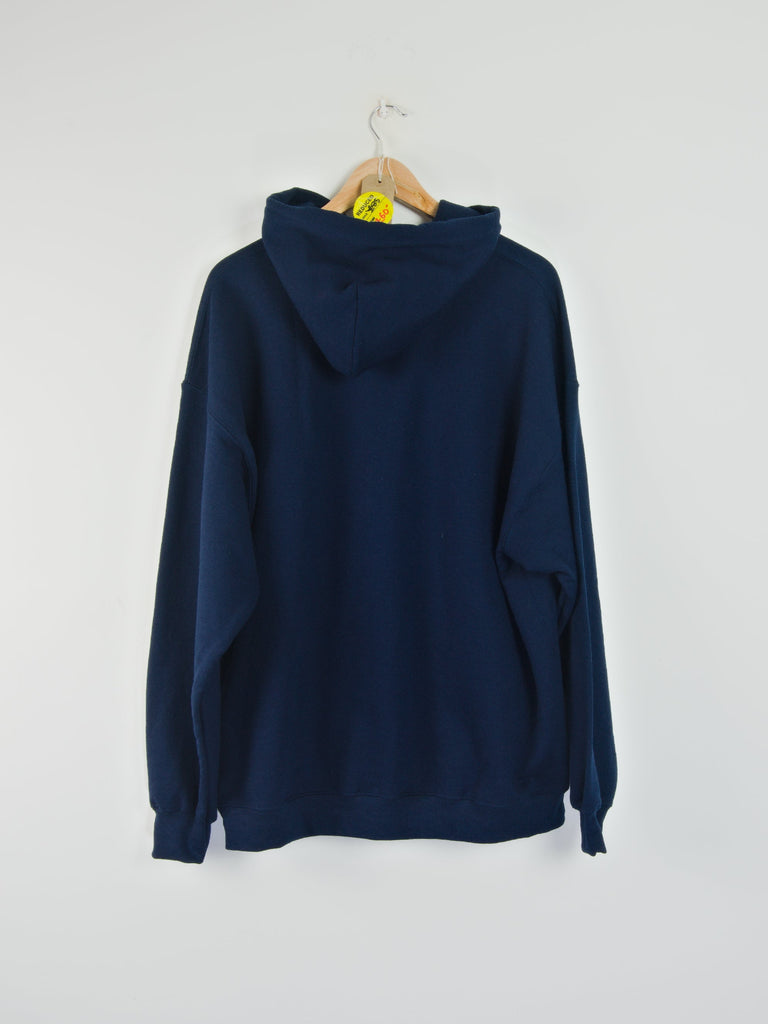Theories of atlantis - ’you are here’ pull over hoodie - navy blue grind supply company uk
