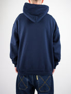 Theories of atlantis - ’you are here’ pull over hoodie - navy blue navy blue hooded