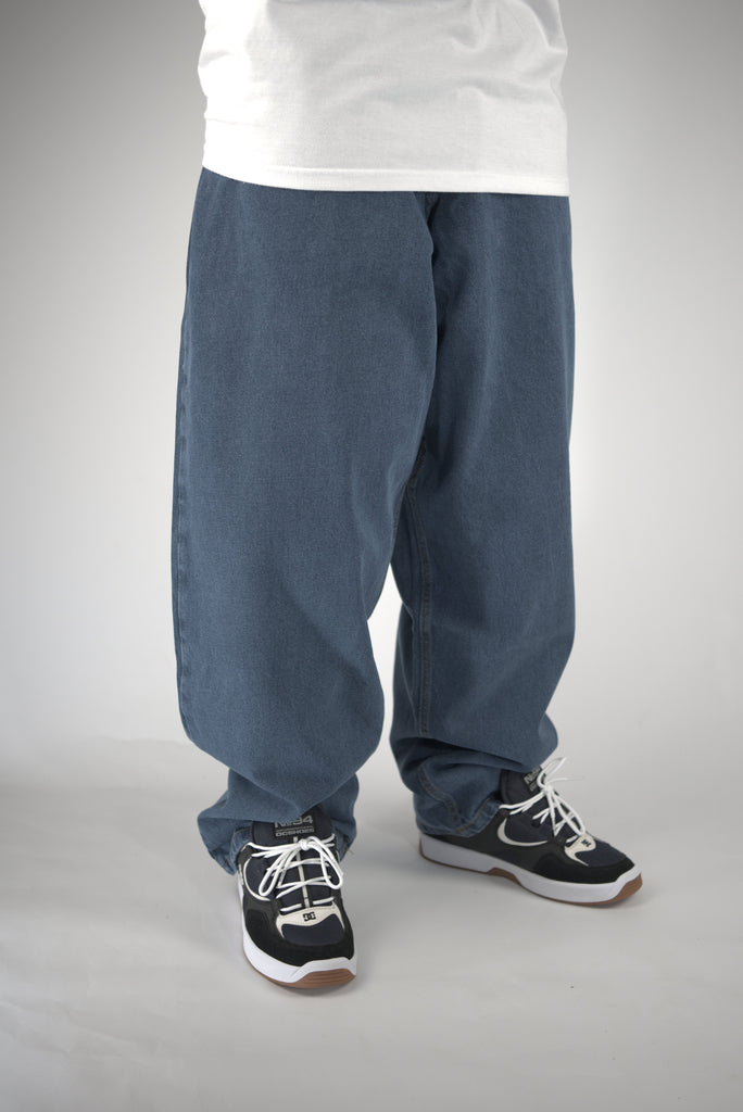 28 / three sixty clothing - og baggy fit jeans - denim - mid wash blue - loose - 28/28 last pair grind supply company uk