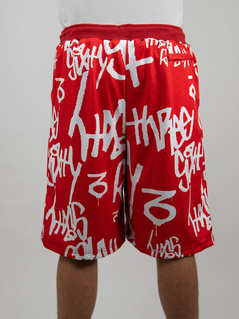 Three Sixty Clothing - Tag Mesh Basketball Shorts Red Fast Shipping Grind Supply Co Online Skateboard Shop