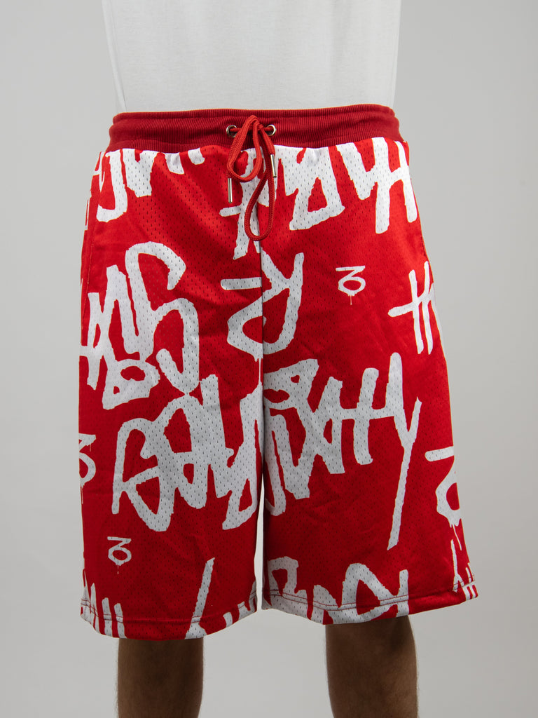 Three Sixty Clothing - Tag - Mesh Basketball Shorts - Red Fast Shipping - Grind Supply Co - Online Skateboard Shop