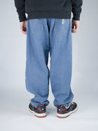 Three sixty london - balloon fit 5 pocket denim jeans - lightwash bue
