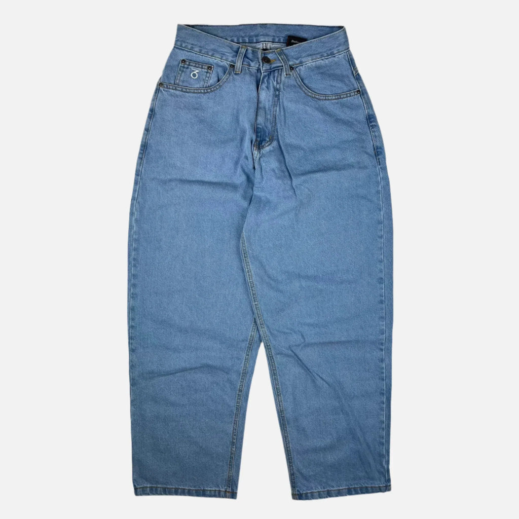 Three sixty london - balloon fit 5 pocket denim jeans - lightwash bue grind supply company uk