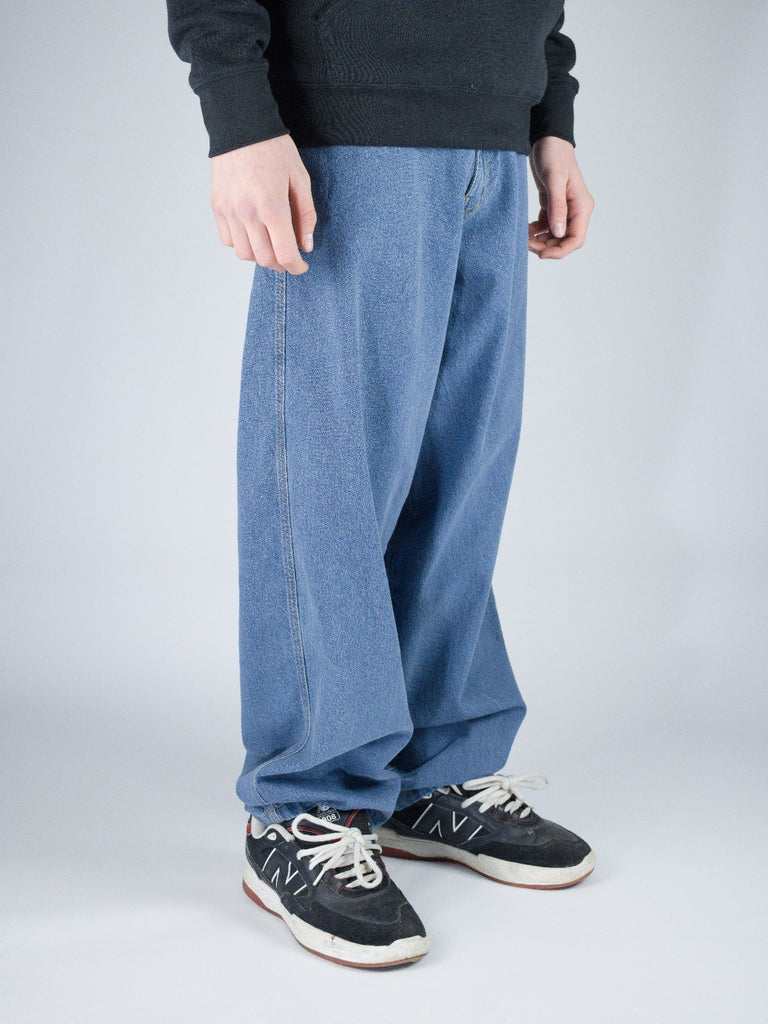 Three sixty london - balloon fit 5 pocket denim jeans - lightwash bue grind supply company uk