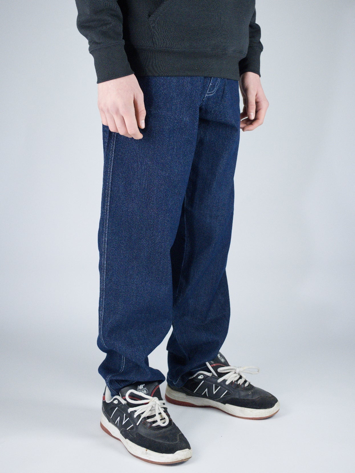 Three sixty london - og baggy fit work denim jeans - dark rinse blue