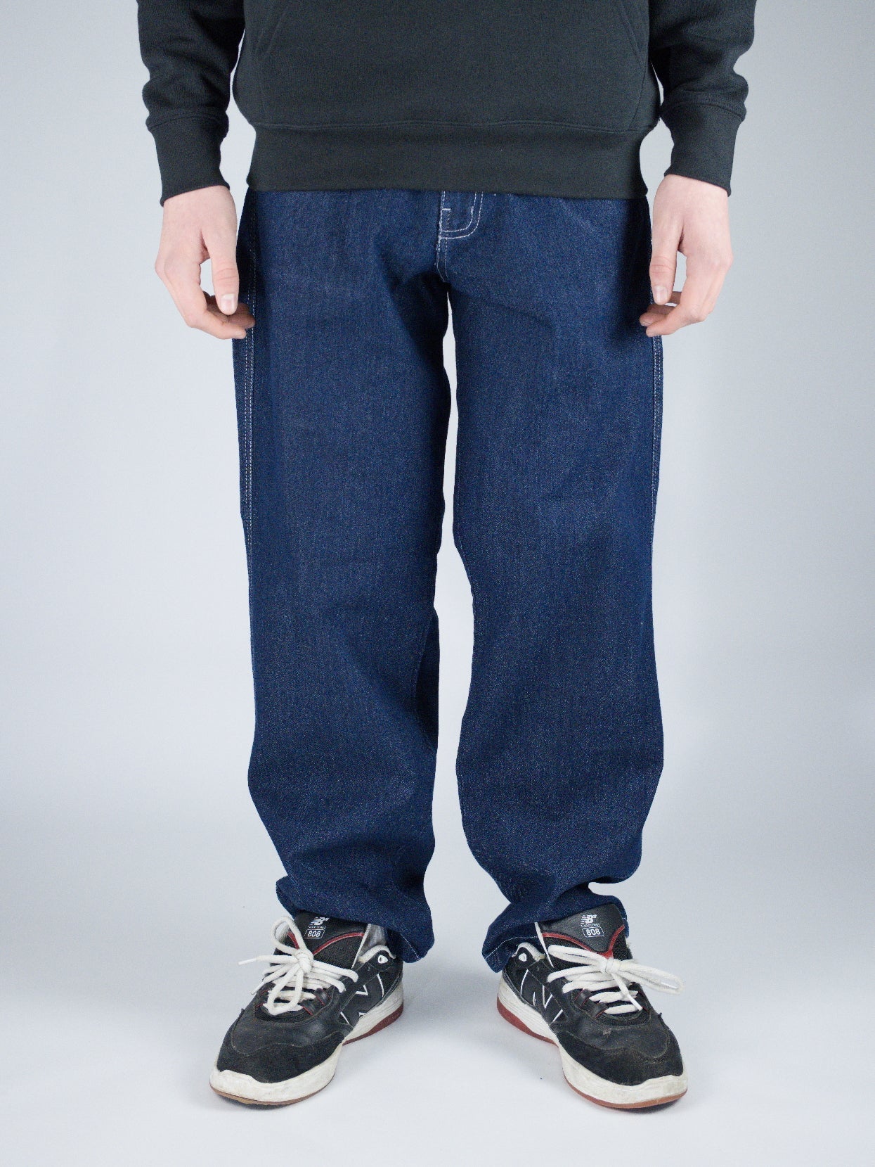 Three sixty london - og baggy fit work denim jeans - dark rinse blue