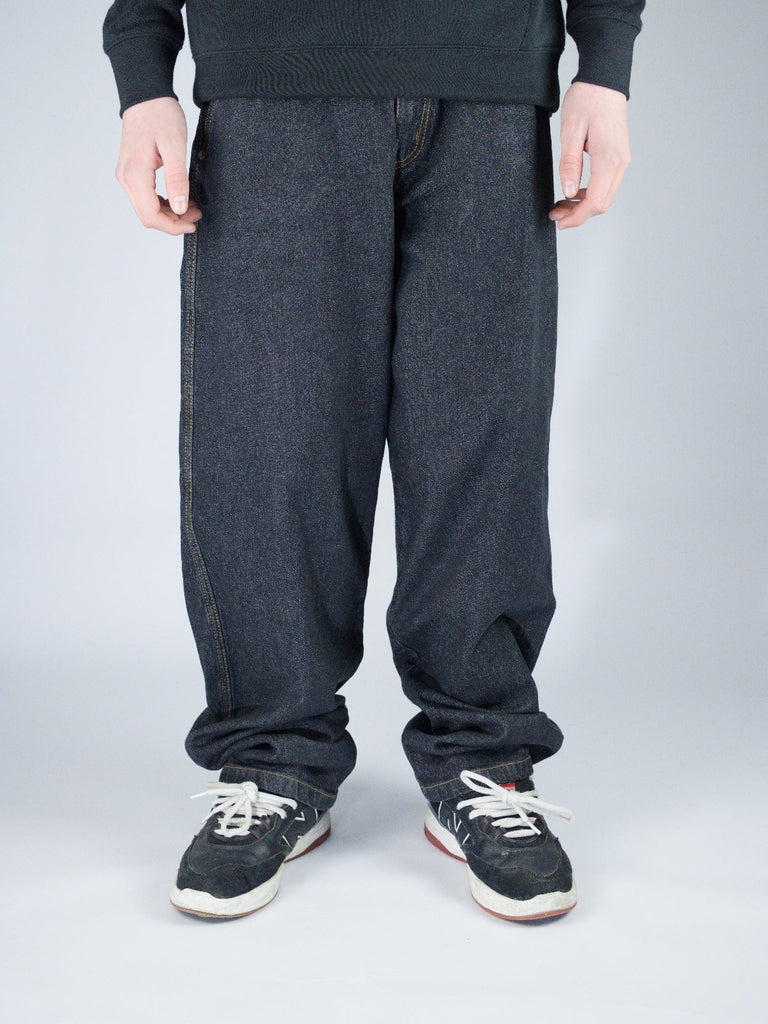 Three sixty london - og baggy fit work denim jeans - washed black grind supply company uk