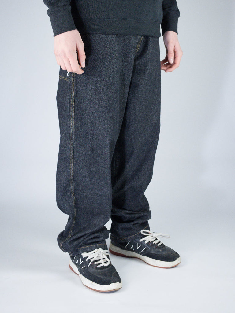 Three sixty london - og baggy fit work denim jeans - washed black grind supply company uk