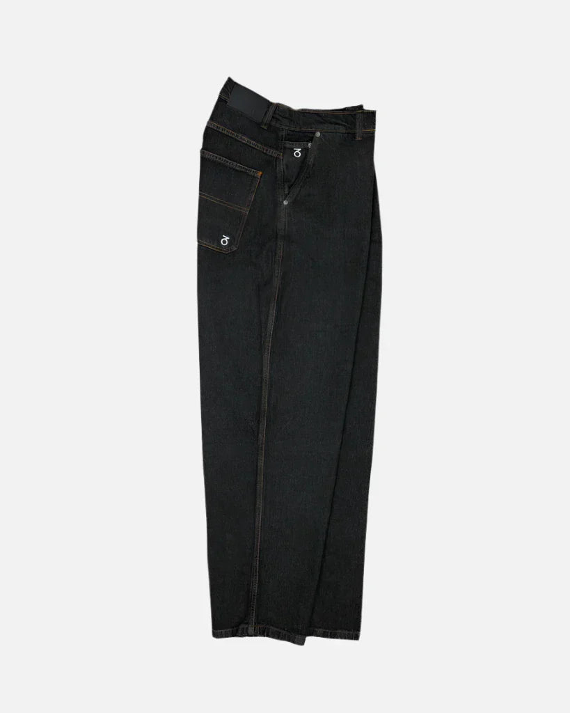Three sixty london - og baggy fit work denim jeans - washed black grind supply company uk
