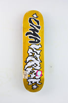 Umaverse – glitch skateboard deck uv reactive 8.25’’ x 31.625 yellow skateboard deck