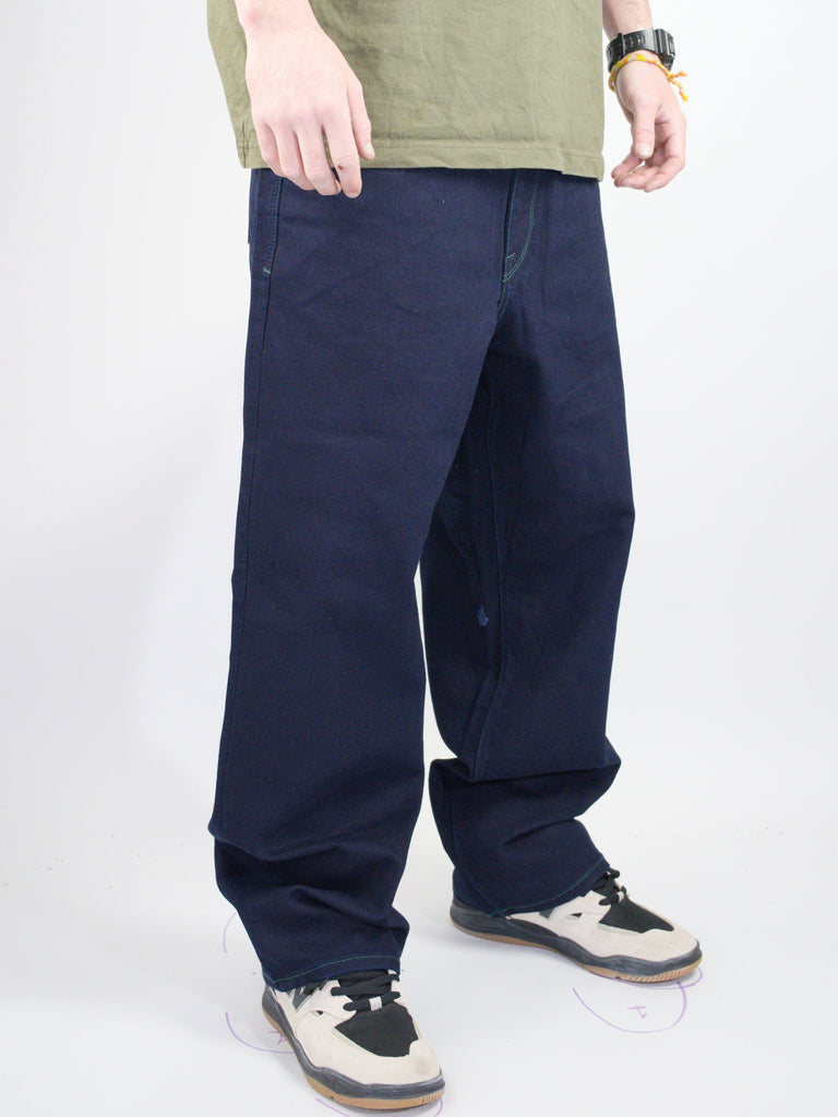 Volcom - billow denim jeans - wide cut - indigo blue grind supply company uk