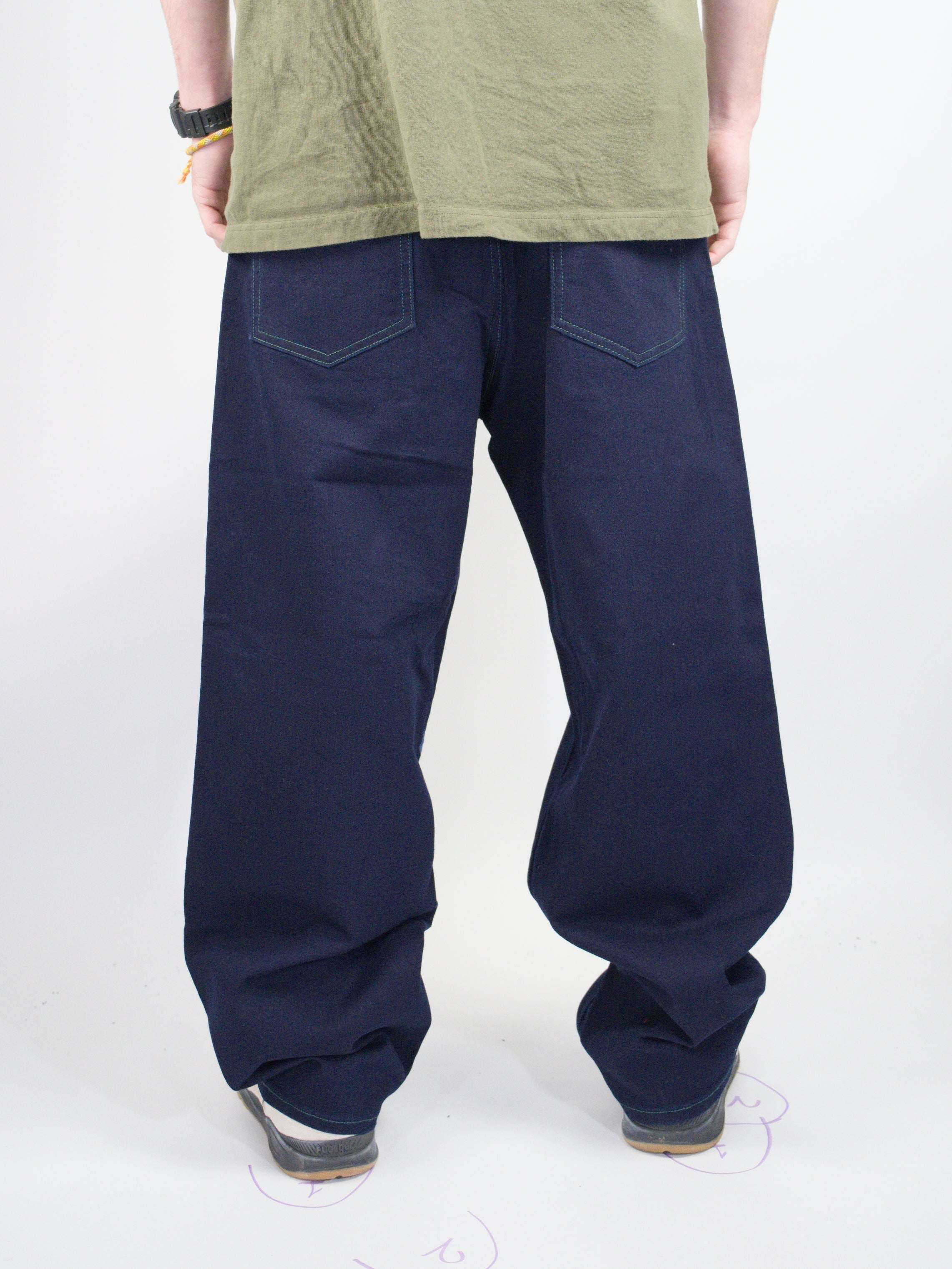 Volcom - billow denim jeans - wide cut - indigo blue dark blue baggy