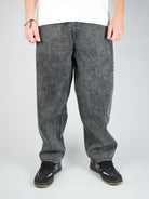 Volcom freazy loose fit denim elasticated wasteband drawstring jeans light acid black