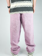 Volcom - freazy loose fit denim - elasticated wasteband drawstring jeans - steel purple