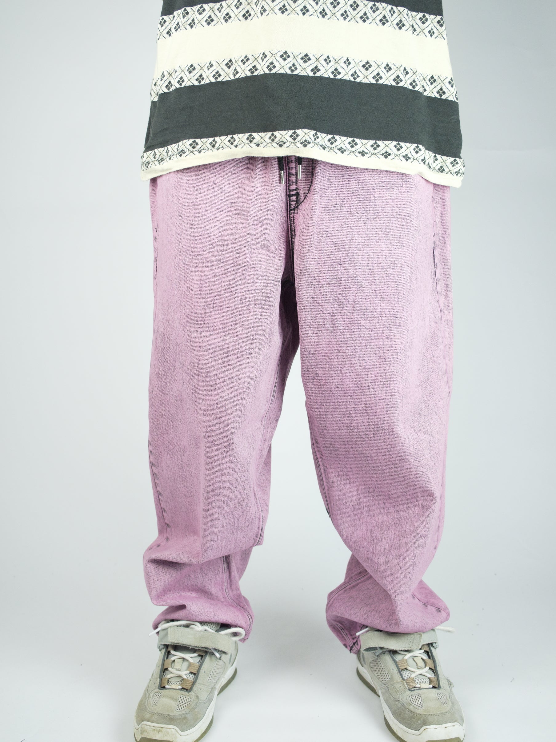 Volcom - freazy loose fit denim - elasticated wasteband drawstring jeans - steel purple