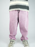 Volcom - freazy loose fit denim - elasticated wasteband drawstring jeans - steel purple