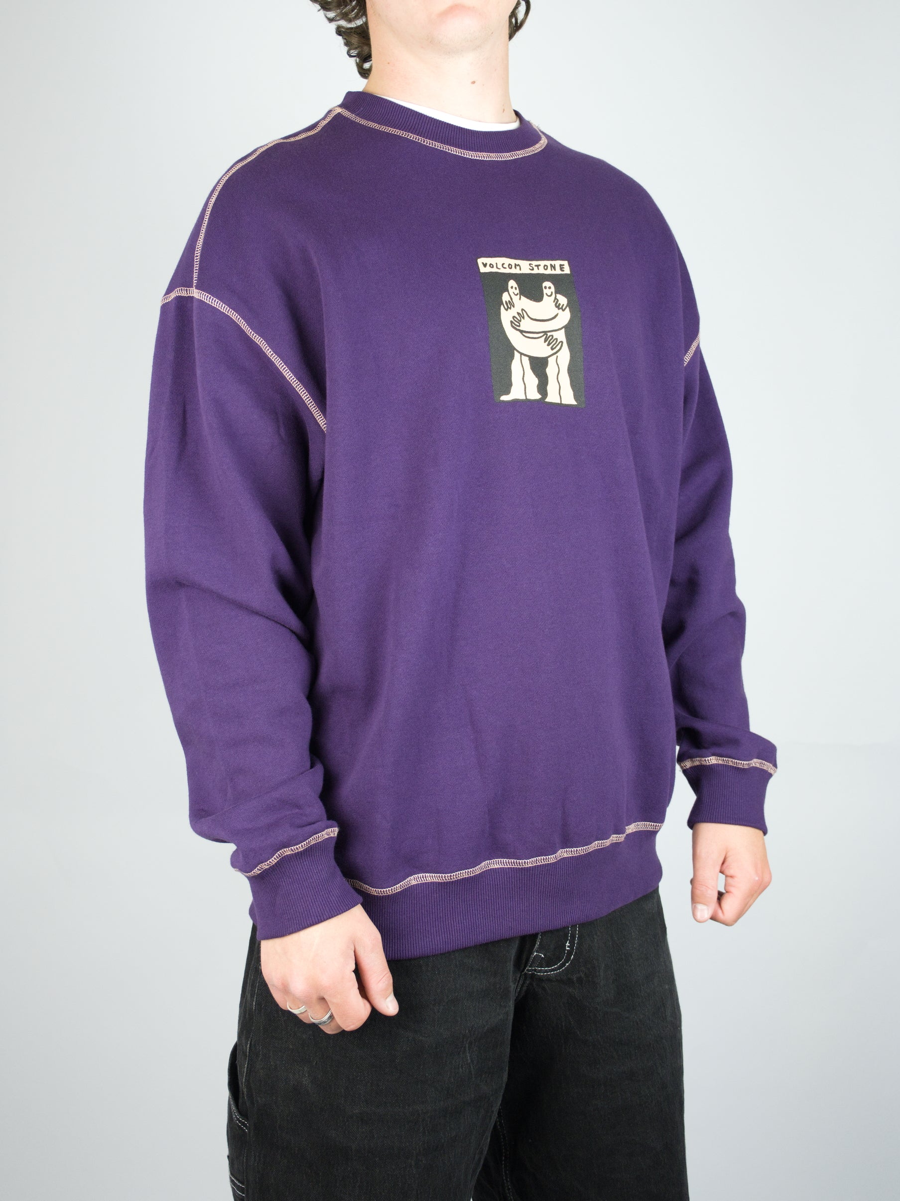 Xl volcom - podcol sweatshirt - grape royal only