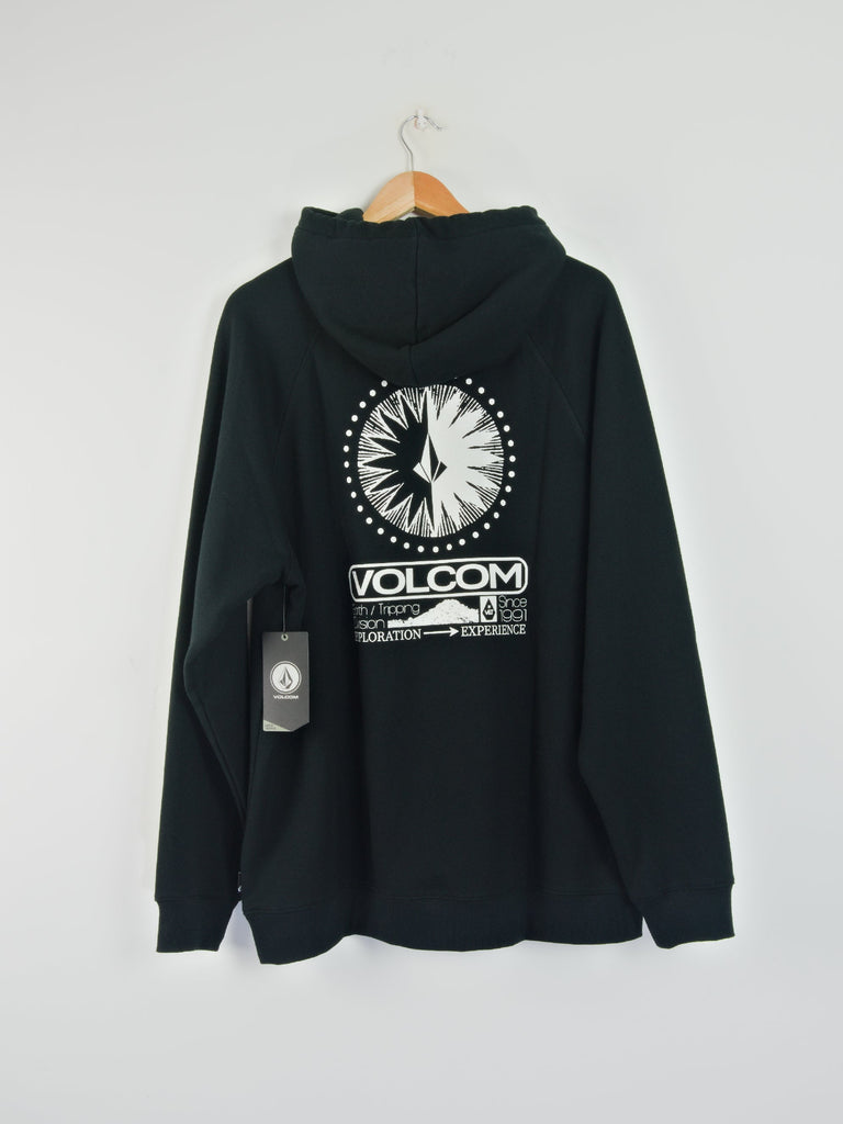 Volcom - out there pull over hoodie - black grind supply company uk