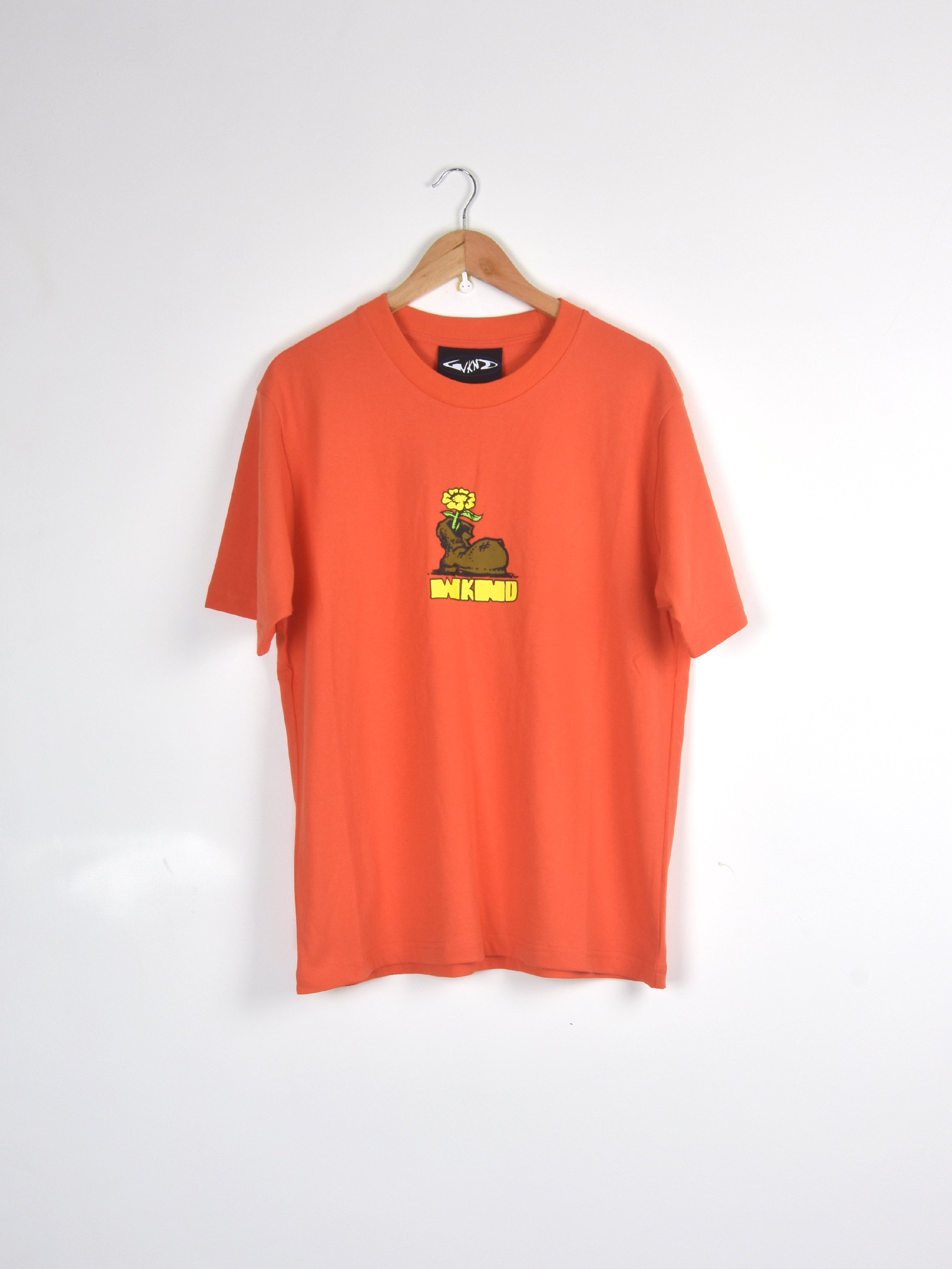 Wknd - das boot tee shirt – soft orange orange t-shirt brown