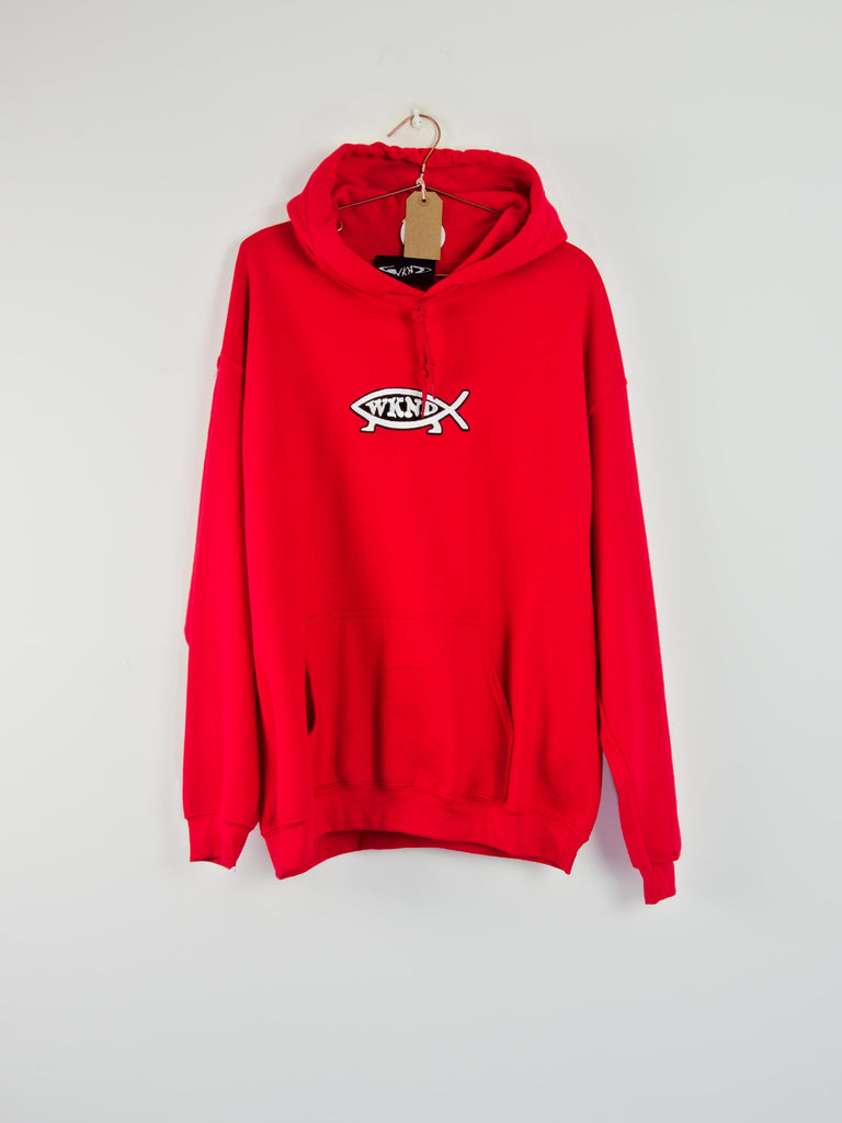 Wknd - evo fish hoodie - red grind supply company uk