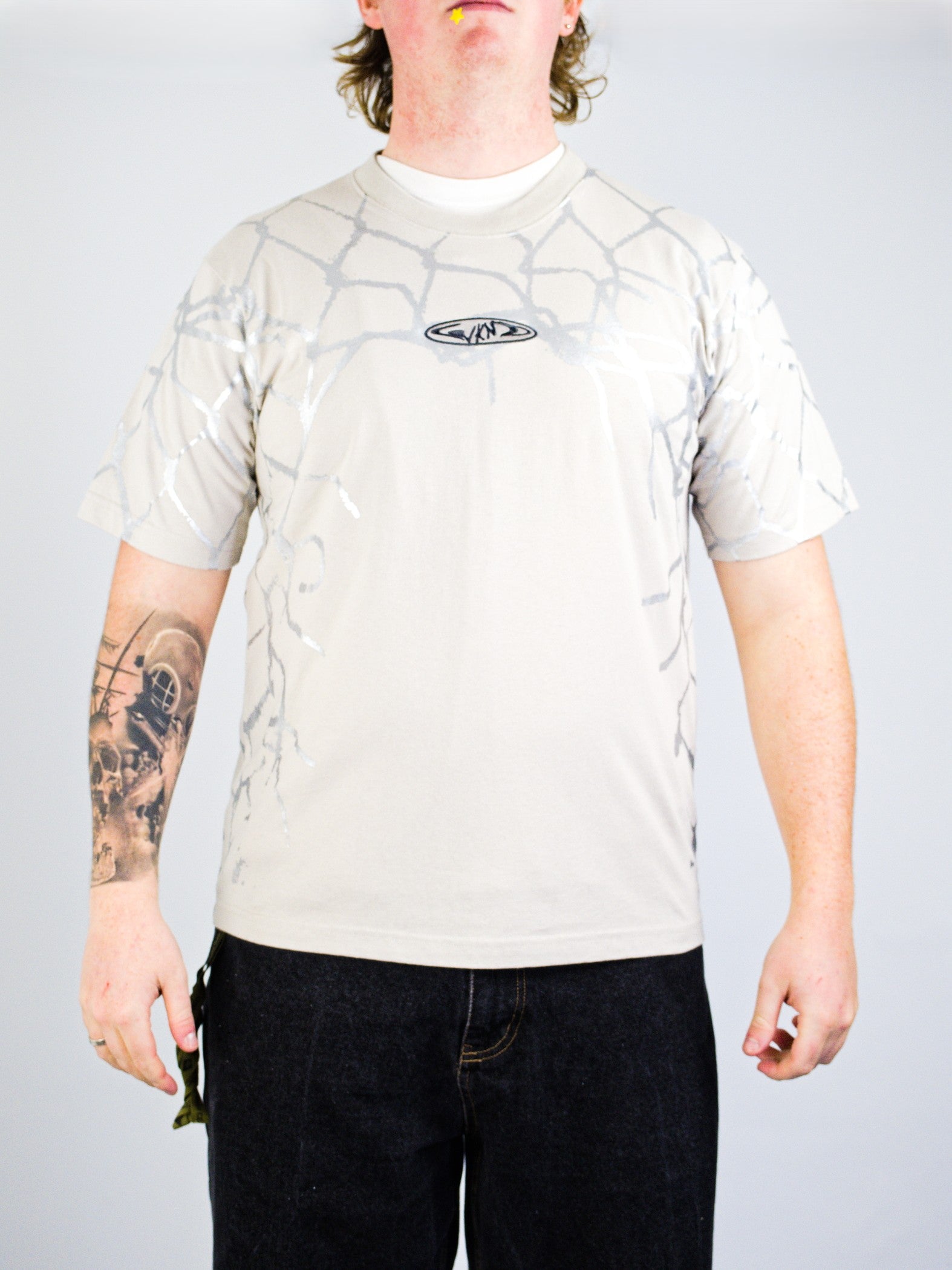 Wknd - fishbone emblem tee - mist - last one 2xl only