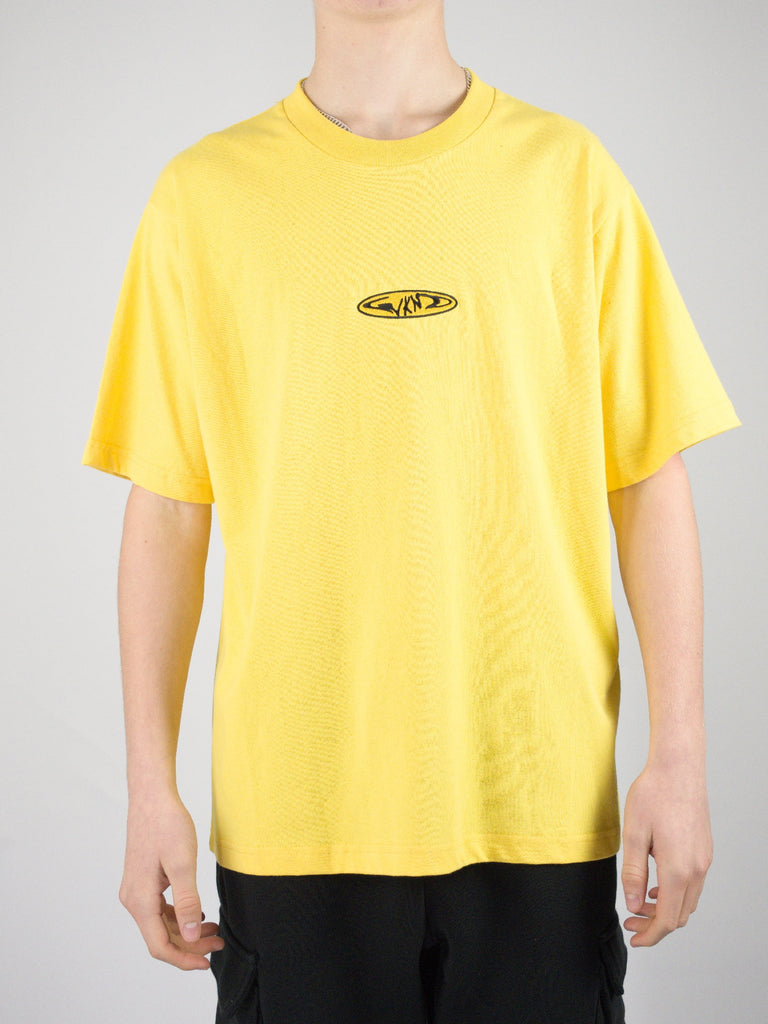 Wknd fishbone emblem tee shirt – yellow grind supply company uk