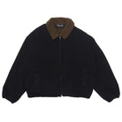 Wknd - sherpa lined zip denoim jacket - washed black