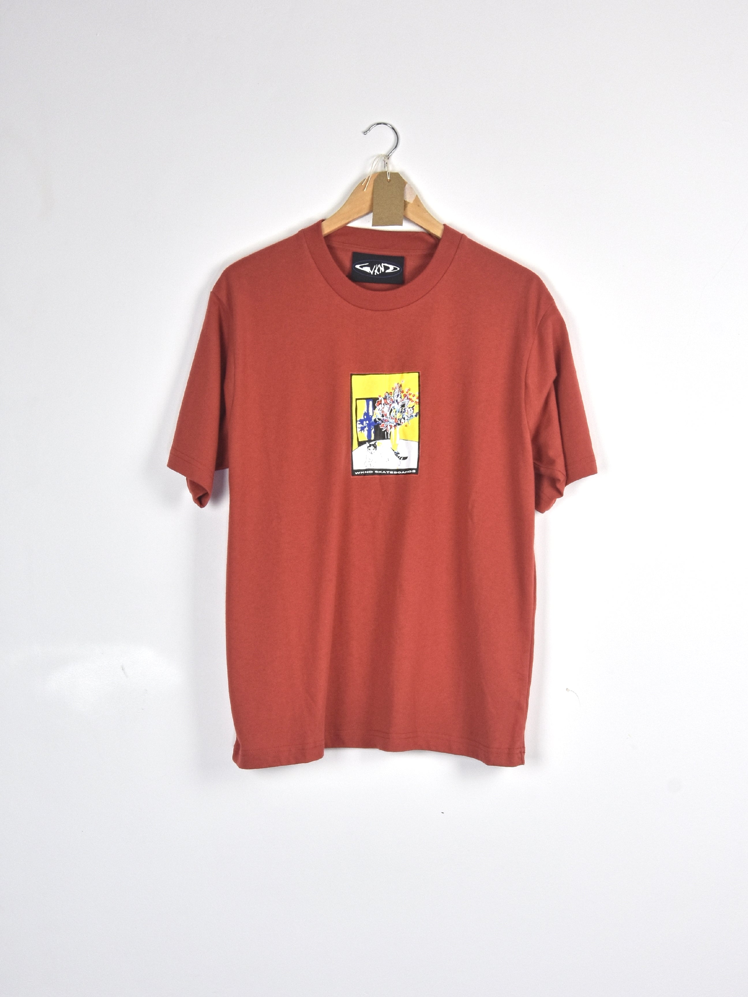 Wknd - sitter tee shirt - rusty red rust-colored t-shirt rectangular
