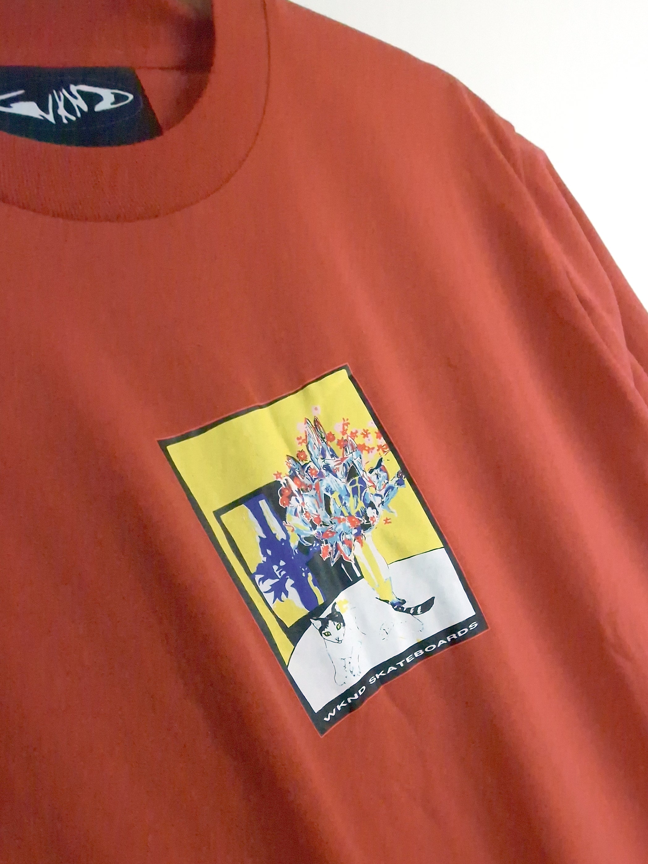 Wknd - sitter tee shirt - rusty red burnt orange t-shirt
