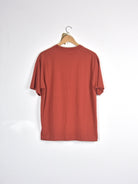 Wknd - sitter tee shirt - rusty red rust-colored t-shirt wooden