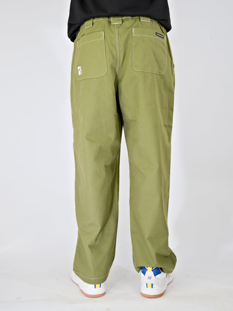 Poetic Collective - Sculptor Pants - Olive Canvas Work Fast Shipping