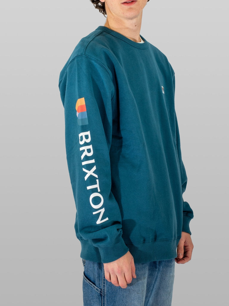 Brixton - Alton Sweat - Medium Weight Fleece - Crew - Joe Blue Sweatshirt Fast Shipping